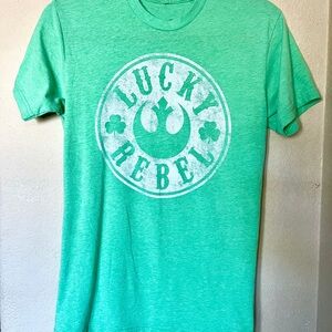 Star Wars/Box Lunch Green Lucky Rebel Shirt Size XS